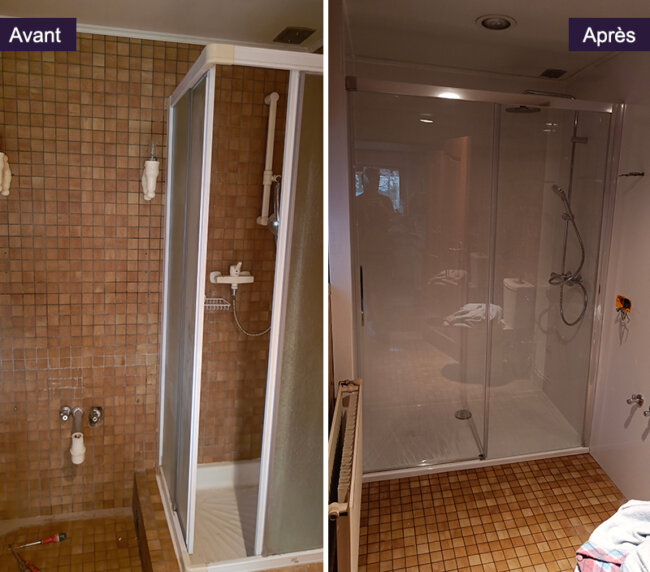 Remplacement douche - Rénovation salle de bain mouscron